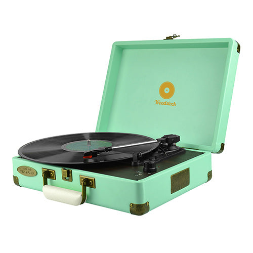 mbeat Woodstock Retro Turntable Player TIIFFANY BLUE Speakers: Built in 2 speaker Interface: Headphone jack, RCA audio out Product Weight: 2.7 kg mbeat Woodstock Retro Turntable Player TIIFFANY BLUE Speakers: Built in 2 speaker Interface: Headphone jack, RCA audio out Product Weight: 2.7 kg